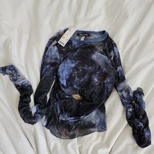 NWT Urban Outfitters Mesh Galaxy Top